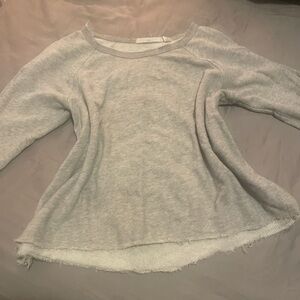 Casual Gray Long Sleeve Top